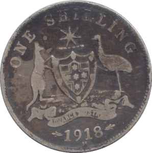 1918 AUSTRALIA SHILLING - WORLD COINS - Cambridgeshire Coins