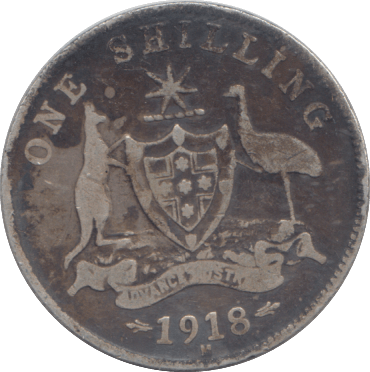 1918 AUSTRALIA SHILLING - WORLD COINS - Cambridgeshire Coins