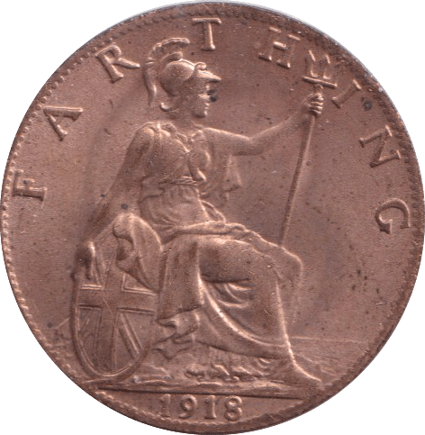1918 FARTHING ( AUNC ) - FARTHING - Cambridgeshire Coins