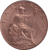 1918 FARTHING ( AUNC ) - FARTHING - Cambridgeshire Coins