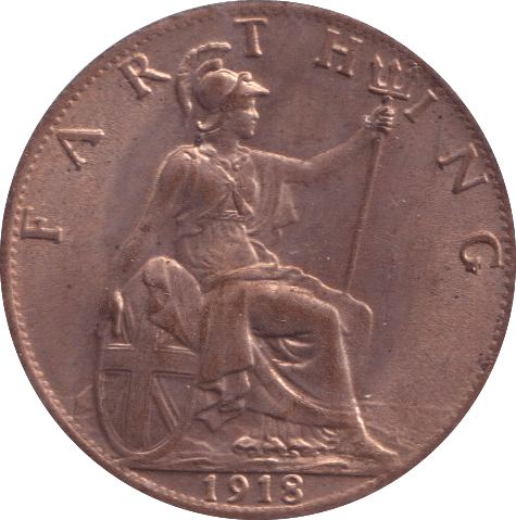 1918 FARTHING ( AUNC ) - FARTHING - Cambridgeshire Coins