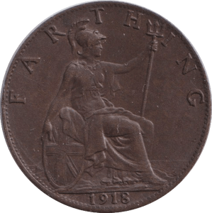 1918 FARTHING ( GF ) - FARTHING - Cambridgeshire Coins