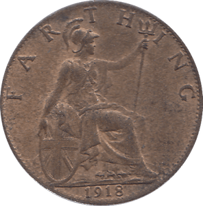 1918 FARTHING ( UNC ) - FARTHING - Cambridgeshire Coins