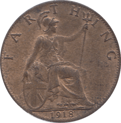 1918 FARTHING ( UNC ) - FARTHING - Cambridgeshire Coins