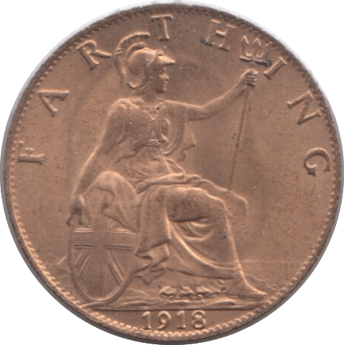 1918 FARTHING ( UNC ) - Farthing - Cambridgeshire Coins