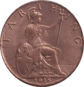 1918 FARTHING ( UNC ) - FARTHING - Cambridgeshire Coins