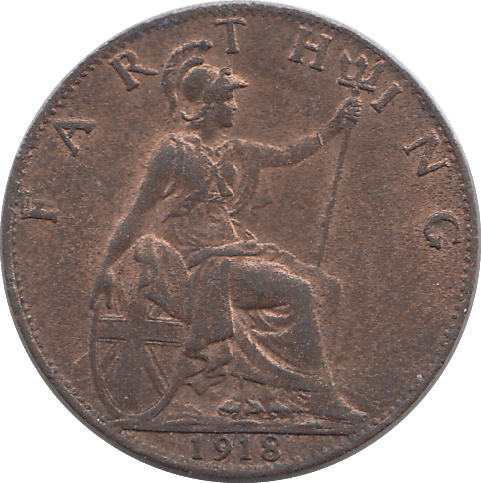 1918 FARTHING ( UNC ) - HALFPENNY - Cambridgeshire Coins