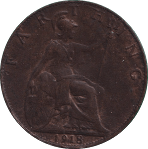1918 FARTHING ( VF ) - FARTHING - Cambridgeshire Coins