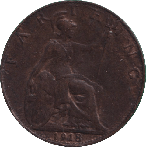 1918 FARTHING ( VF ) - FARTHING - Cambridgeshire Coins