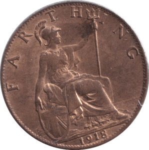 1918 FARTHING ( VF ) - FARTHING - Cambridgeshire Coins