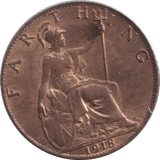 1918 FARTHING ( VF ) - FARTHING - Cambridgeshire Coins