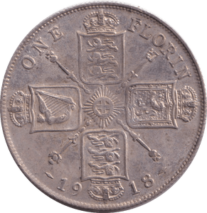 1918 FLORIN ( AUNC ) 5 - FLORIN - Cambridgeshire Coins