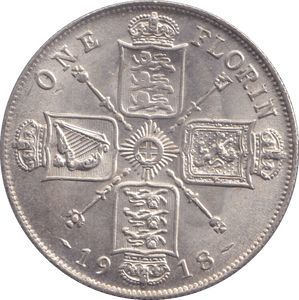 1918 FLORIN ( BU ) - FLORIN - Cambridgeshire Coins