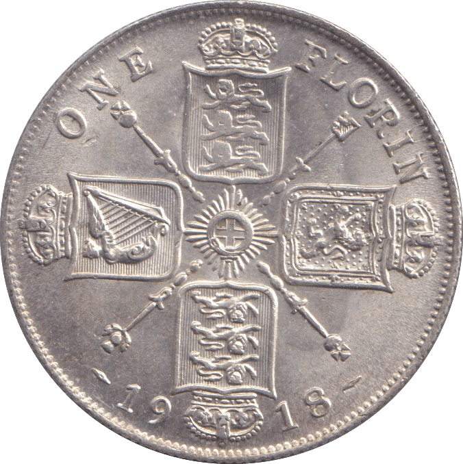 1918 FLORIN ( BU ) - FLORIN - Cambridgeshire Coins