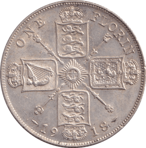 1918 FLORIN ( EF ) - FLORIN - Cambridgeshire Coins