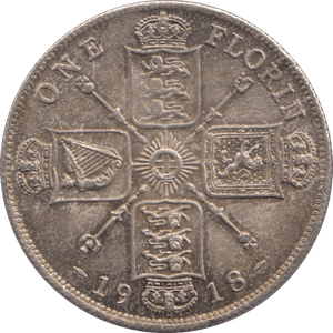 1918 FLORIN ( EF ) - FLORIN - Cambridgeshire Coins