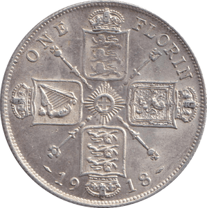 1918 FLORIN ( EF ) - FLORIN - Cambridgeshire Coins