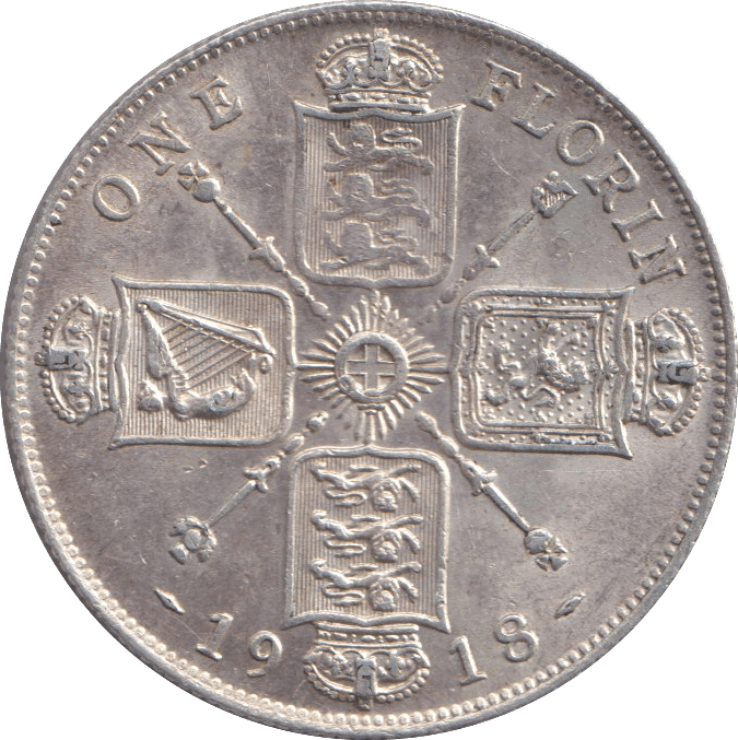 1918 FLORIN ( EF ) - FLORIN - Cambridgeshire Coins