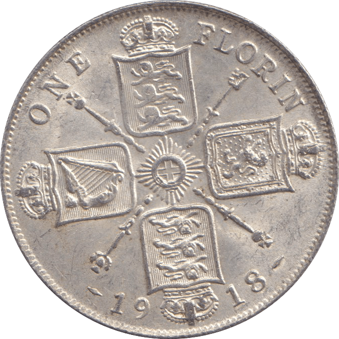 1918 FLORIN ( EF ) - FLORIN - Cambridgeshire Coins