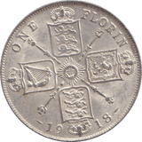 1918 FLORIN ( EF ) - FLORIN - Cambridgeshire Coins