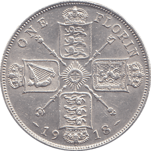 1918 FLORIN ( EF ) - FLORIN - Cambridgeshire Coins