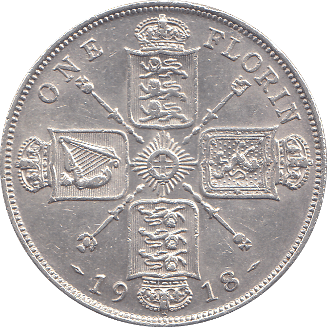1918 FLORIN ( EF ) - FLORIN - Cambridgeshire Coins