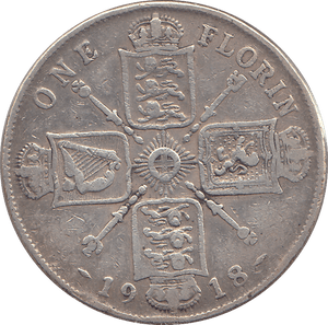 1918 FLORIN ( FINE ) - FLORIN - Cambridgeshire Coins