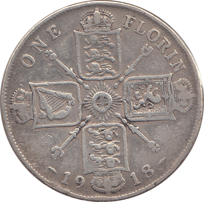 1918 FLORIN ( FINE ) - FLORIN - Cambridgeshire Coins