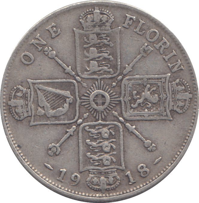 1918 FLORIN ( FINE ) - FLORIN - Cambridgeshire Coins