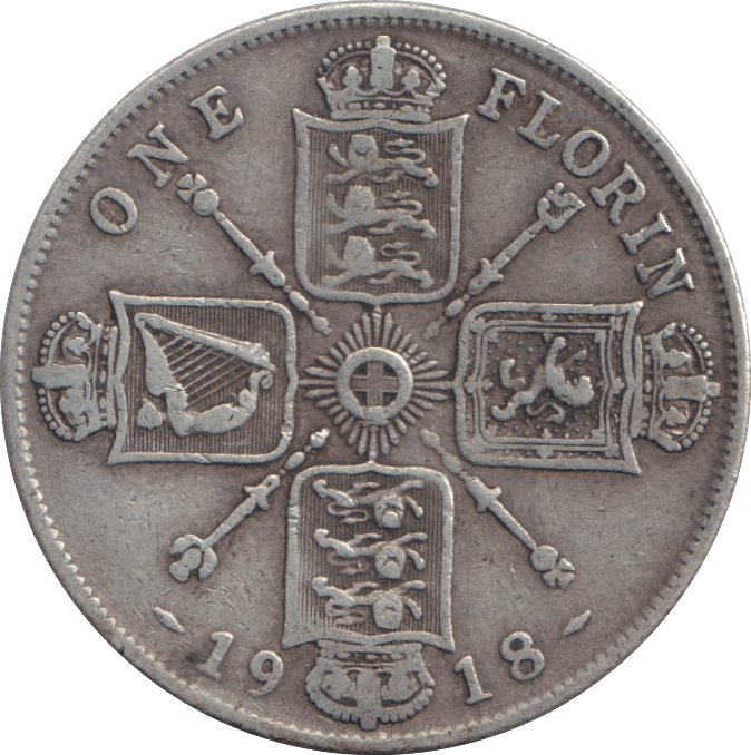 1918 FLORIN ( GF ) - FLORIN - Cambridgeshire Coins