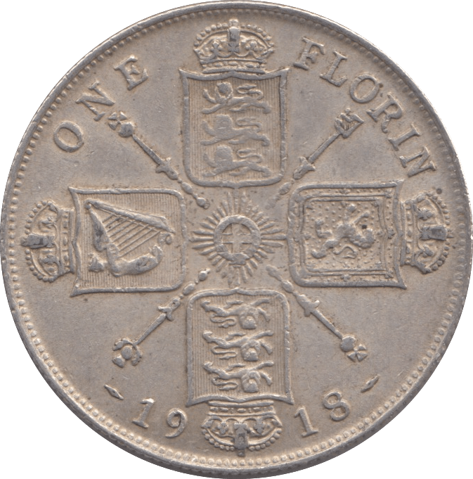1918 FLORIN ( GVF ) - FLORIN - Cambridgeshire Coins