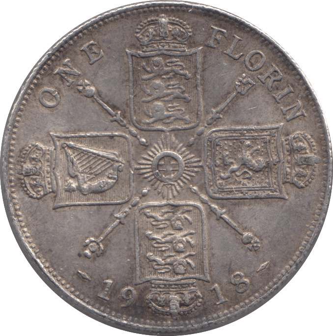 1918 FLORIN ( GVF ) - FLORIN - Cambridgeshire Coins