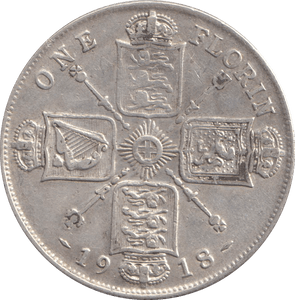 1918 FLORIN ( GVF ) - FLORIN - Cambridgeshire Coins