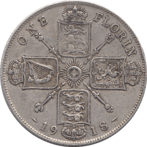 1918 FLORIN ( GVF ) - FLORIN - Cambridgeshire Coins
