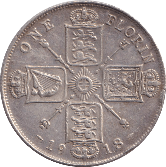 1918 FLORIN ( GVF ) - FLORIN - Cambridgeshire Coins