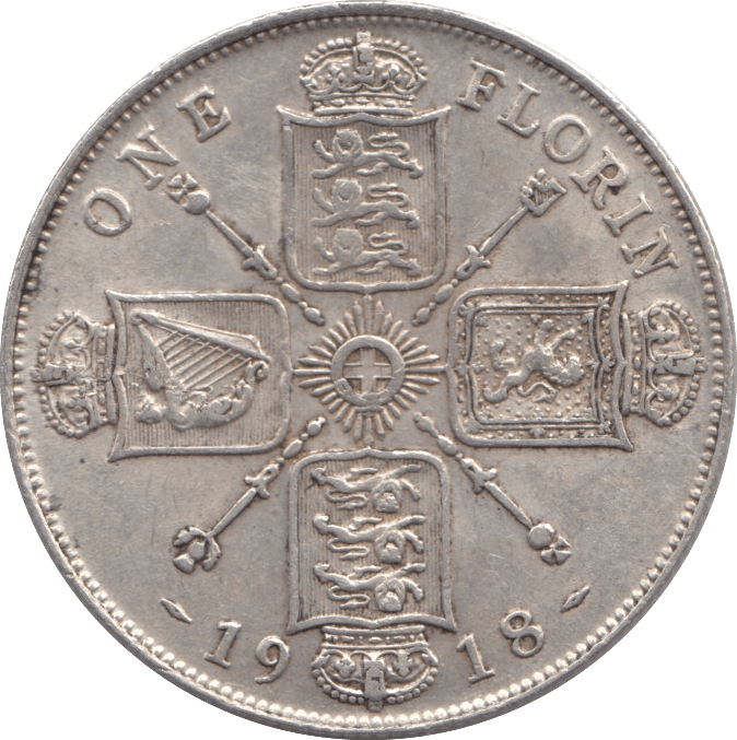 1918 FLORIN ( GVF ) - FLORIN - Cambridgeshire Coins