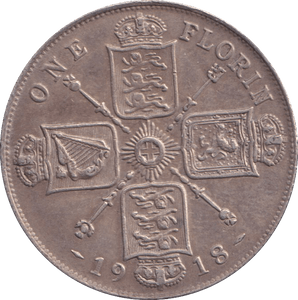 1918 FLORIN ( GVF ) - FLORIN - Cambridgeshire Coins