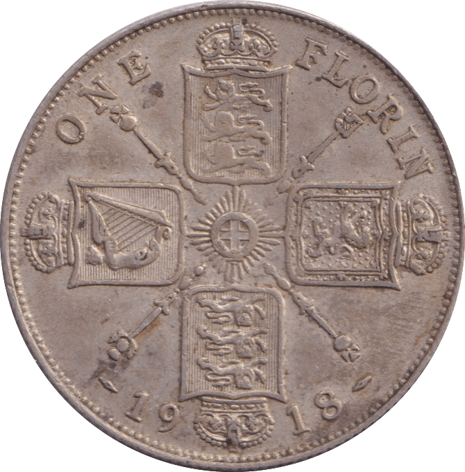 1918 FLORIN ( GVF ) - FLORIN - Cambridgeshire Coins