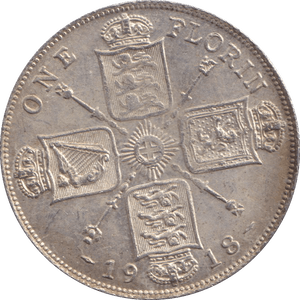 1918 FLORIN ( UNC ) 1 - FLORIN - Cambridgeshire Coins
