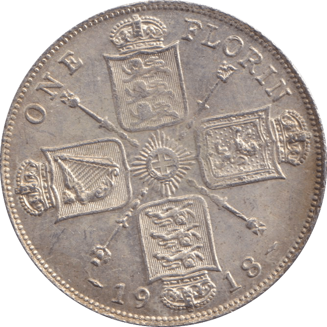 1918 FLORIN ( UNC ) 1 - FLORIN - Cambridgeshire Coins