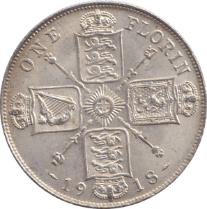 1918 FLORIN ( UNC ) 4 - FLORIN - Cambridgeshire Coins