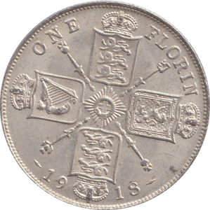 1918 FLORIN ( UNC ) 5 - FLORIN - Cambridgeshire Coins
