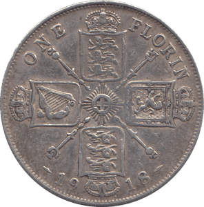 1918 FLORIN ( VF ) - FLORIN - Cambridgeshire Coins