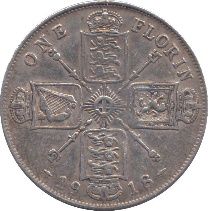 1918 FLORIN ( VF ) - FLORIN - Cambridgeshire Coins