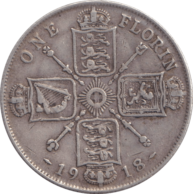 1918 FLORIN ( VF ) - FLORIN - Cambridgeshire Coins