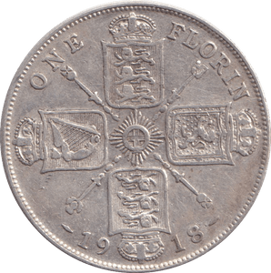 1918 FLORIN ( VF ) - FLORIN - Cambridgeshire Coins