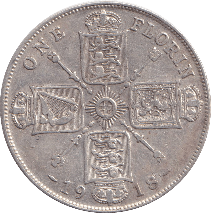 1918 FLORIN ( VF ) - FLORIN - Cambridgeshire Coins