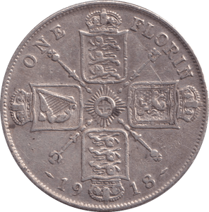 1918 FLORIN ( VF ) - FLORIN - Cambridgeshire Coins