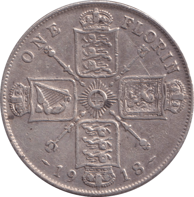 1918 FLORIN ( VF ) - FLORIN - Cambridgeshire Coins