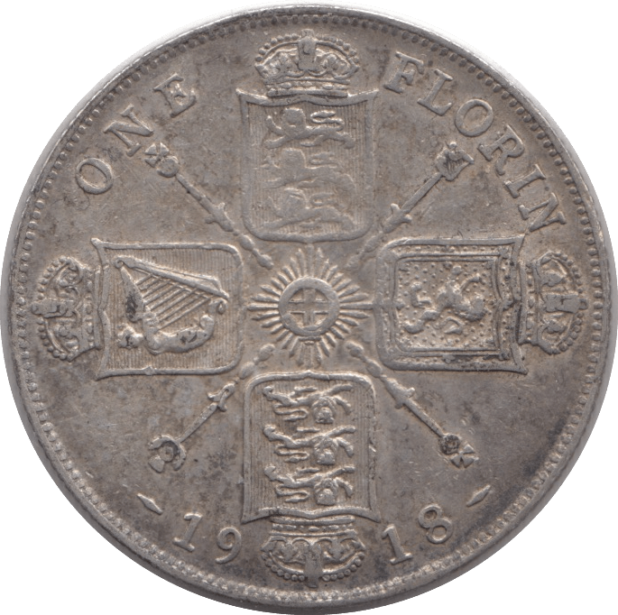 1918 FLORIN ( VF ) - FLORIN - Cambridgeshire Coins